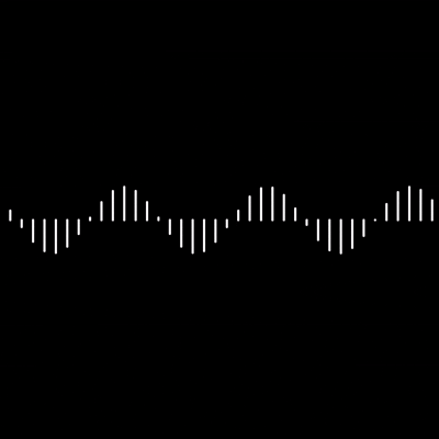 A soundwave visualization where the waveform dynamically reacts to audio.
