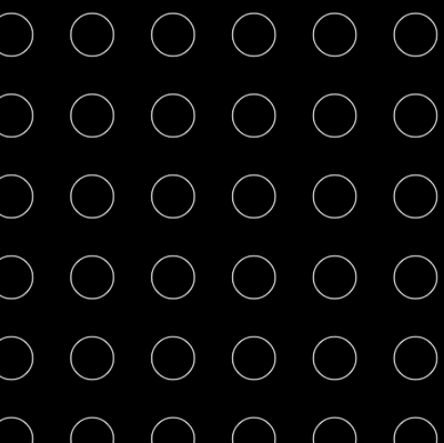 A looping pattern of circles that may flicker or shift based on sound.